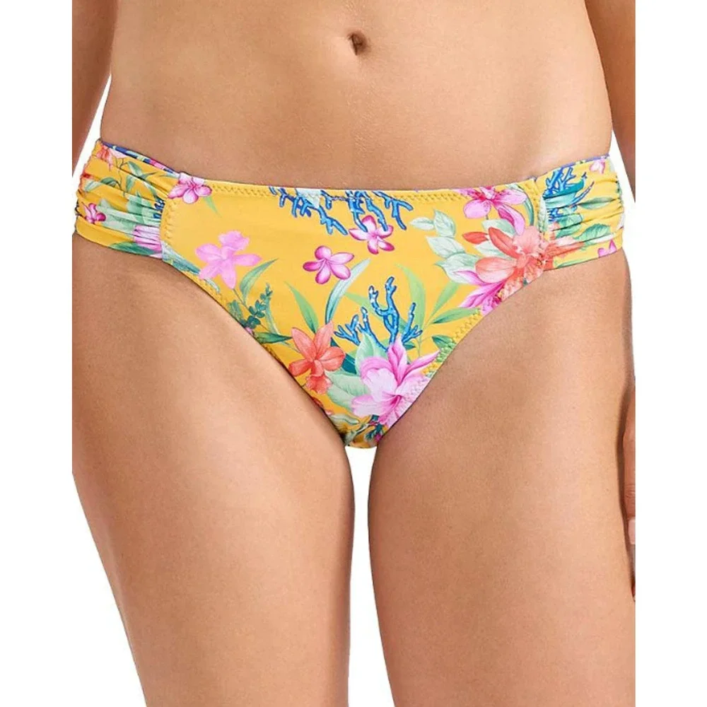 TOMMY BAHAMA Isola Vita Reversible Hipster Bikini Bottom XL Blue Yellow NWT